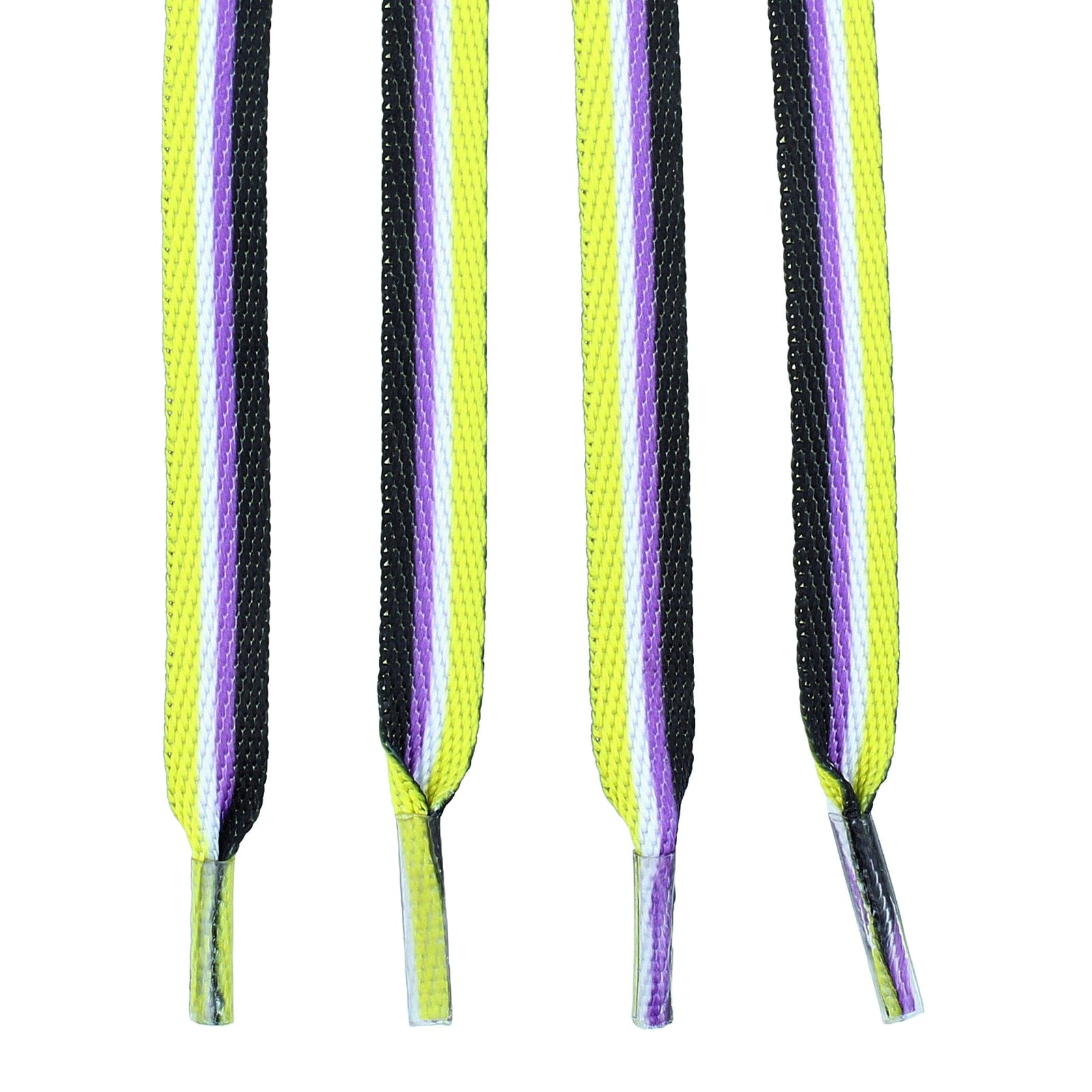 25 Pairs Nonbinary Flag Striped Shoe Laces