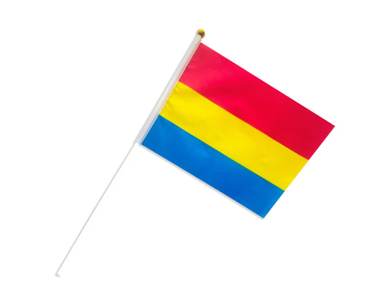 Small Pansexual Flags on a Stick