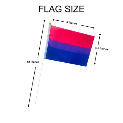 Small Bisexual Flags on a Stick - We Are Pride Wholesale