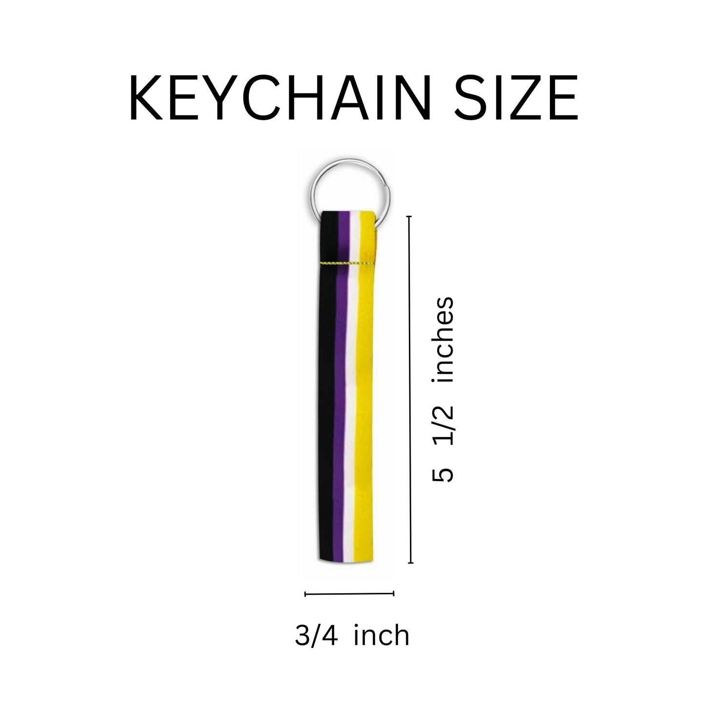 Nonbinary Flag Lanyard Style Keychains for Pride Parades