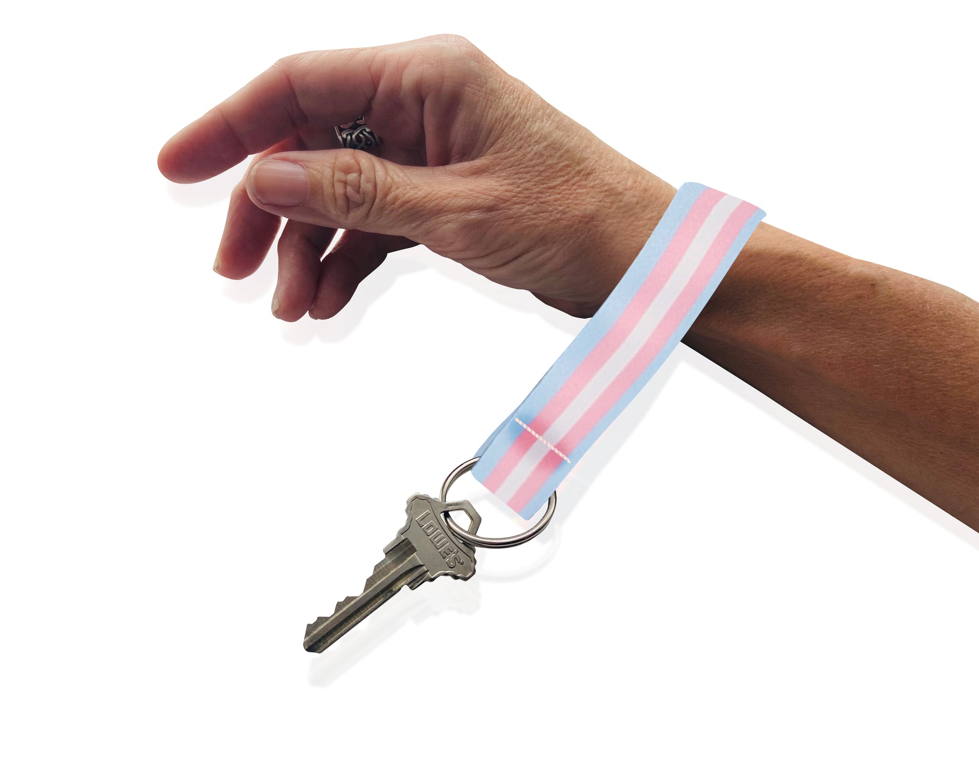 Bulk Transgender Flag Lanyard Style Keychains for Pride Parades