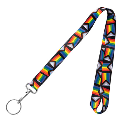 Daniel Quasar's "Progress Pride" Flag Lanyards LGBTQ Gay Pride Awareness