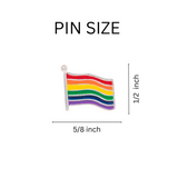 Small Rainbow Flag Lapel Pins in Bulk, LGBTQ Gay Pride Awareness