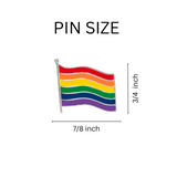 Bulk Rainbow Flag Pins, LGBTQ Gay Pride Awareness