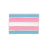 Rectangle Transgender Striped Pins, LGBTQ Gay Pride Awareness