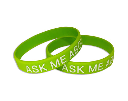 Bulk Ask Me My Pronoun Silicone Bracelets Wristbands - We Are Pride Wholesale