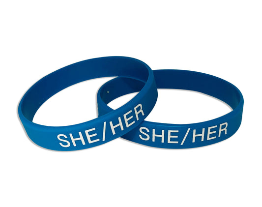 Bulk She Her Silicone Bracelets Wristbands - We Are Pride Wholesale