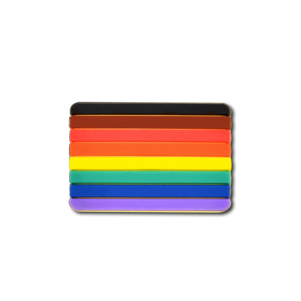 Bulk Philadelphia 8 Stripe Pride Rainbow Flag Silicone Pins