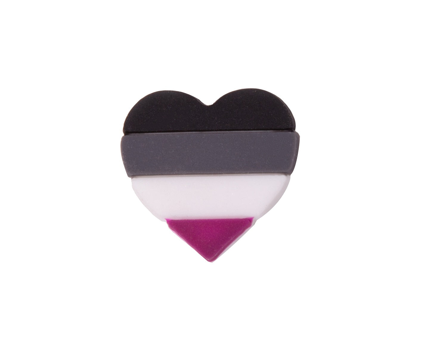 Asexual Heart Shaped Pins, LGBTQ Gay Pride Pins in Bulk