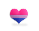 Bisexual Flag Heart Pins for Gay Pride, LGBTQ Gay Pride Jewelry