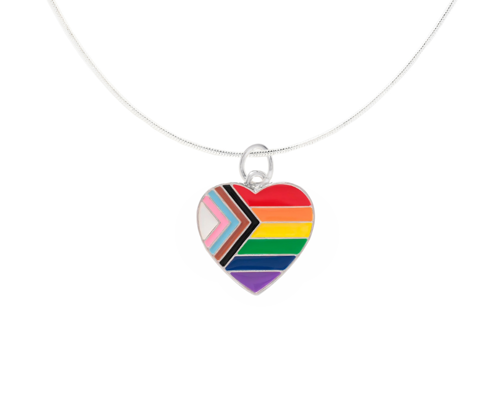 Daniel Quasar "Progress Pride" Flag Charm Necklaces