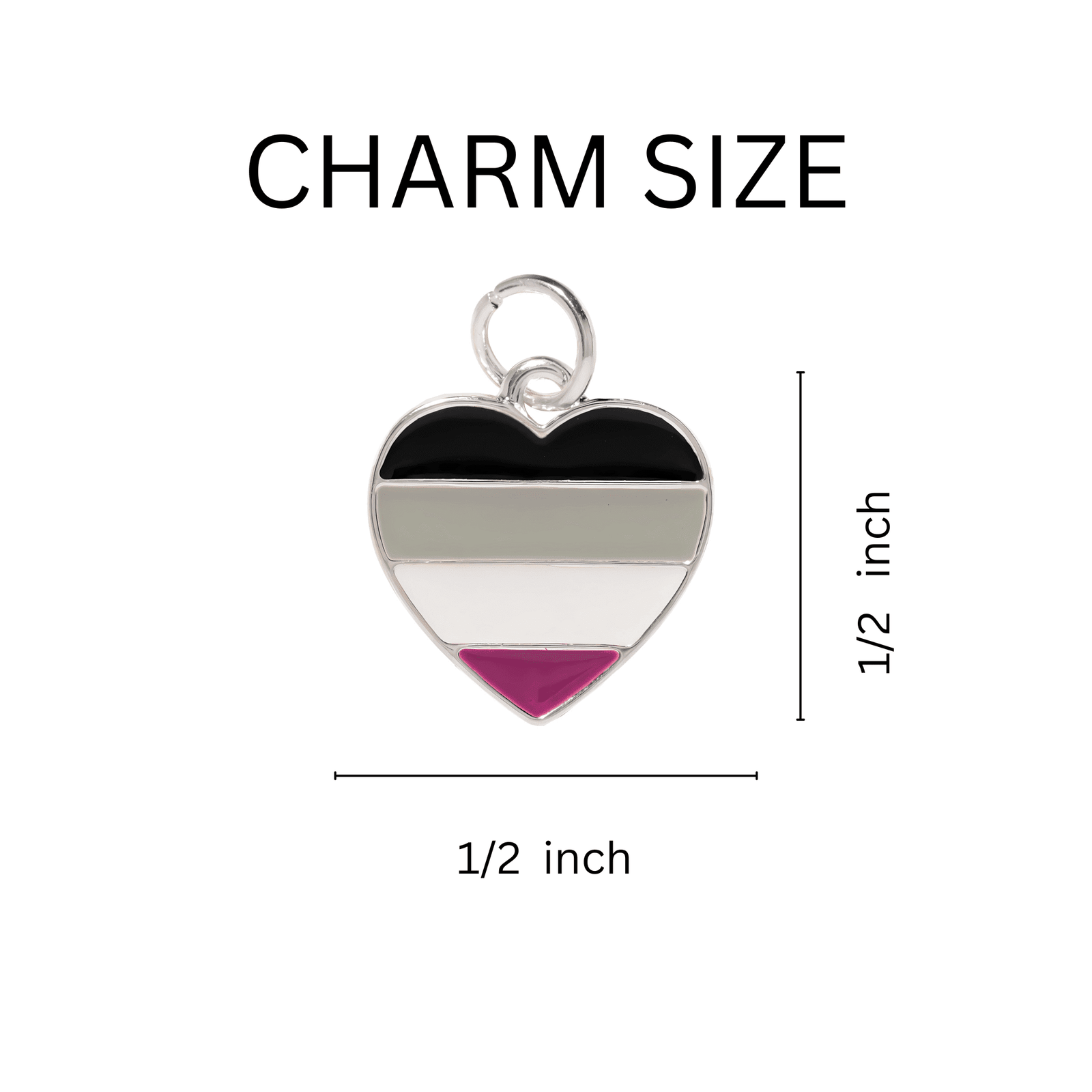 Asexual Heart Retractable Charm Bracelets - We Are Pride Wholesale