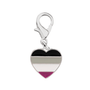 Asexual LGBTQ Pride Heart Hanging Charms,  Pet Apparel Accessories