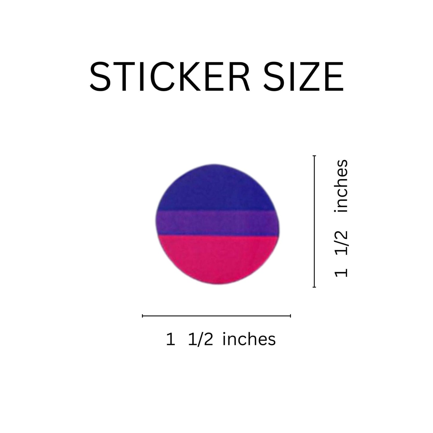 Bisexual Circle Stickers, Round Bisexual Labels - LGBTQ Gay Pride