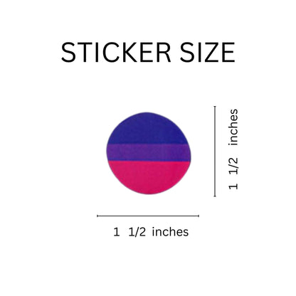 Bisexual Circle Stickers, Round Bisexual Labels - LGBTQ Gay Pride