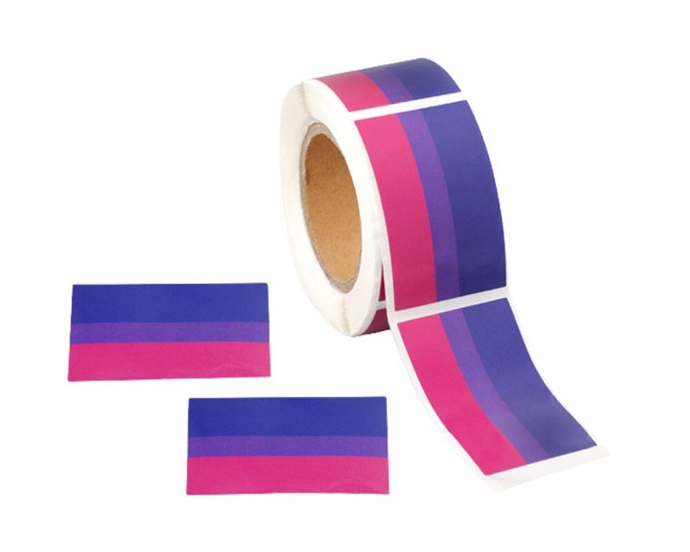 Bisexual Rectangle Flag Stickers, LGBTQ Gay Pride Awareness - We Are Pride Wholesale