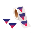 Bisexual Triangle Shaped Stickers (250 per Roll)