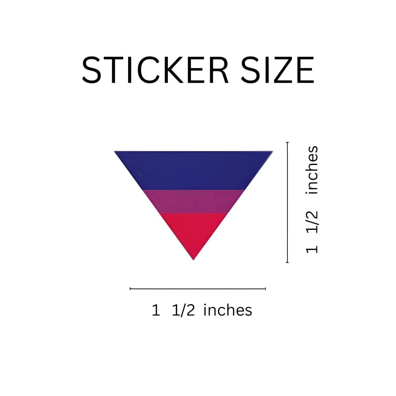 Bisexual Triangle Shaped Stickers (250 per Roll)