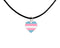 Black Cord Heart Transgender LGBTQ Necklaces - We Are Pride Wholesale