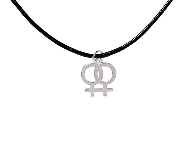 Black Cord Asexual Heart Necklaces Wholesale