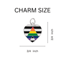 straight ally LGBTQ pride heart charm necklaces