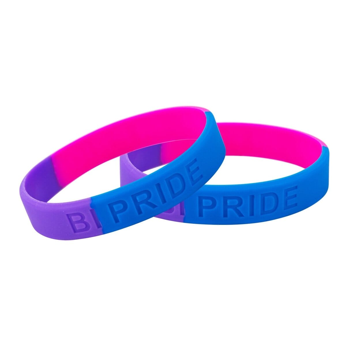Bulk Bisexual Silicone Bracelets - Rainbow Vibrant Pride Collection