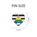 Wholesale Bulk Pack of Heterosexual Straight Ally Heart Flag Pins - Show Your Support and Pride!