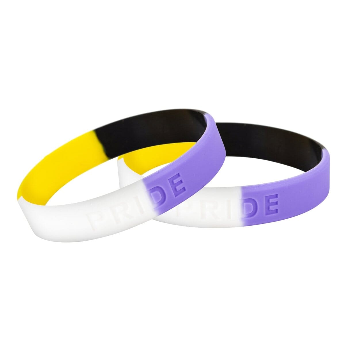 Bulk Nonbinary Silicone Bracelets - Vibrant LGBTQ Pride Accessory Packs at Wholesale Prices