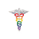 Bulk Pack Rainbow Medical Caduceus Pins - Perfect for Pride Celebrations