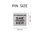 Bulk 'She/Her' Pronoun Pins – LGBT Pride Merchandise