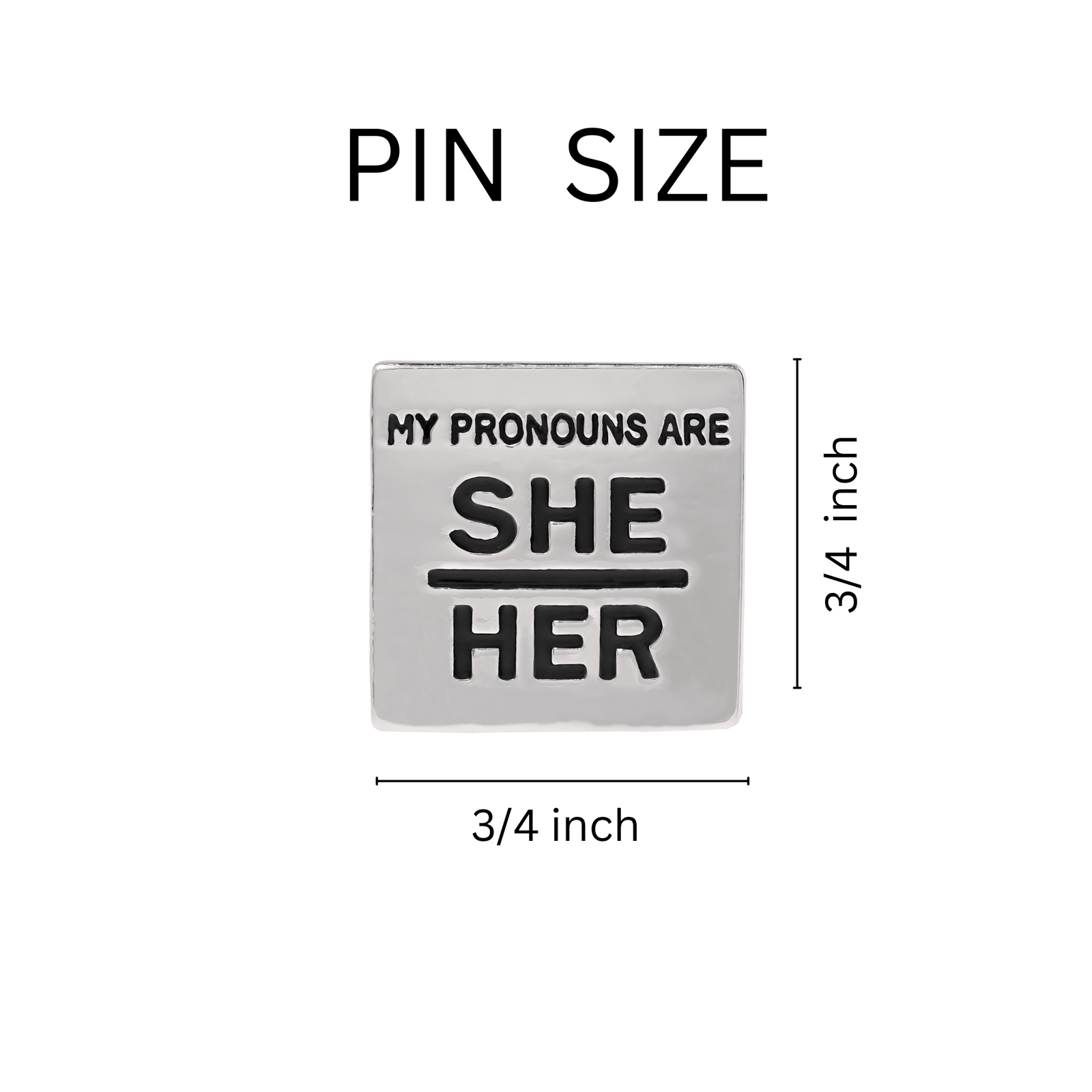 Bulk 'She/Her' Pronoun Pins – LGBT Pride Merchandise