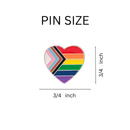 Daniel Quasar Flag Heart Shaped Pins, Gay Pride Quasar Flag Brooch