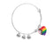 Daniel Quasar Heart Flag Retractable Charm Bracelets