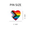 Daniel Quasar Heart Pins, Quasar Flag Gay Pride Pins, Progress Pride