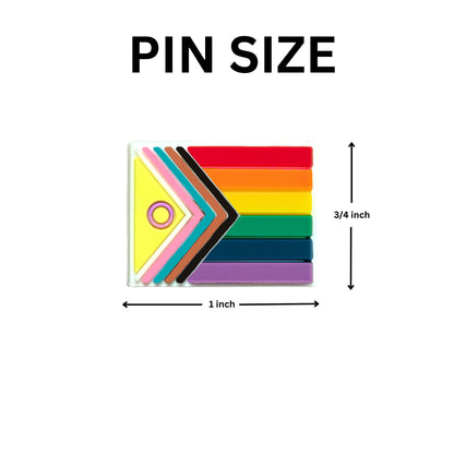 Bulk Daniel Quasar Inclusive Progress Pride Flag Pins for PRIDE Parades, Events