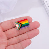 Bulk Daniel Quasar Silicone "Progress Pride" Flag Pins, Wholesale Pack