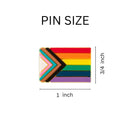 Bulk Daniel Quasar Silicone "Progress Pride" Flag Pins, Wholesale Pack