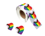 Daniel Quasar "Progress Pride" Heart Stickers, LGBTQ Gay Pride Awareness