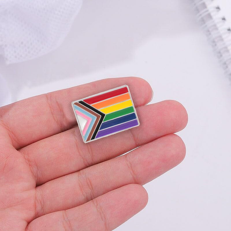 Daniel Quasar Progress Pride Rectangle Flag Pins