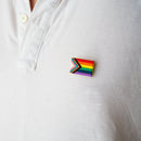 Daniel Quasar Rectangle Flag Pins, Gay Pride Rainbow Pins