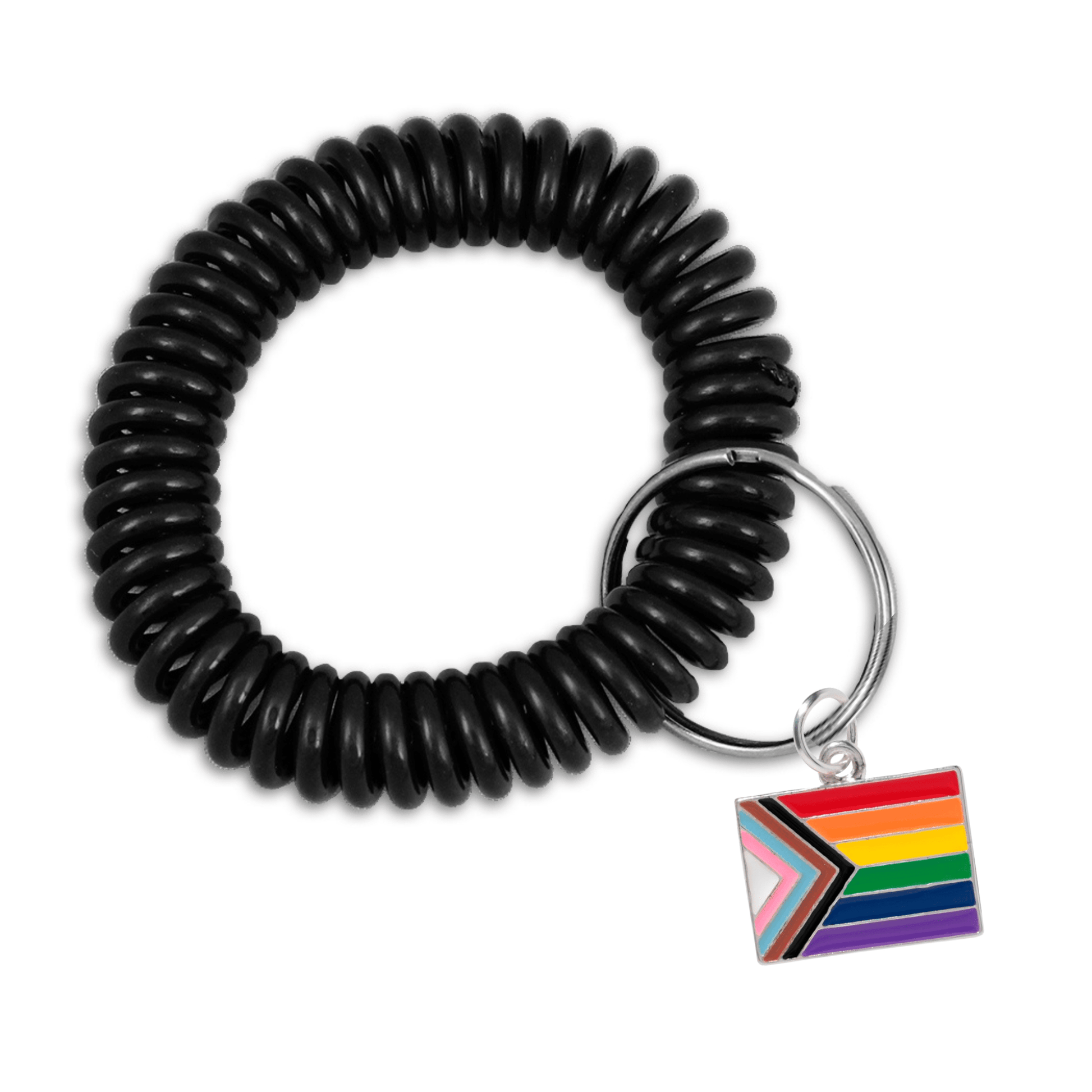 Gay Pride Elastic Keychain Bracelets for LGBTQ+, Rainbow, Bisexual, Transgender