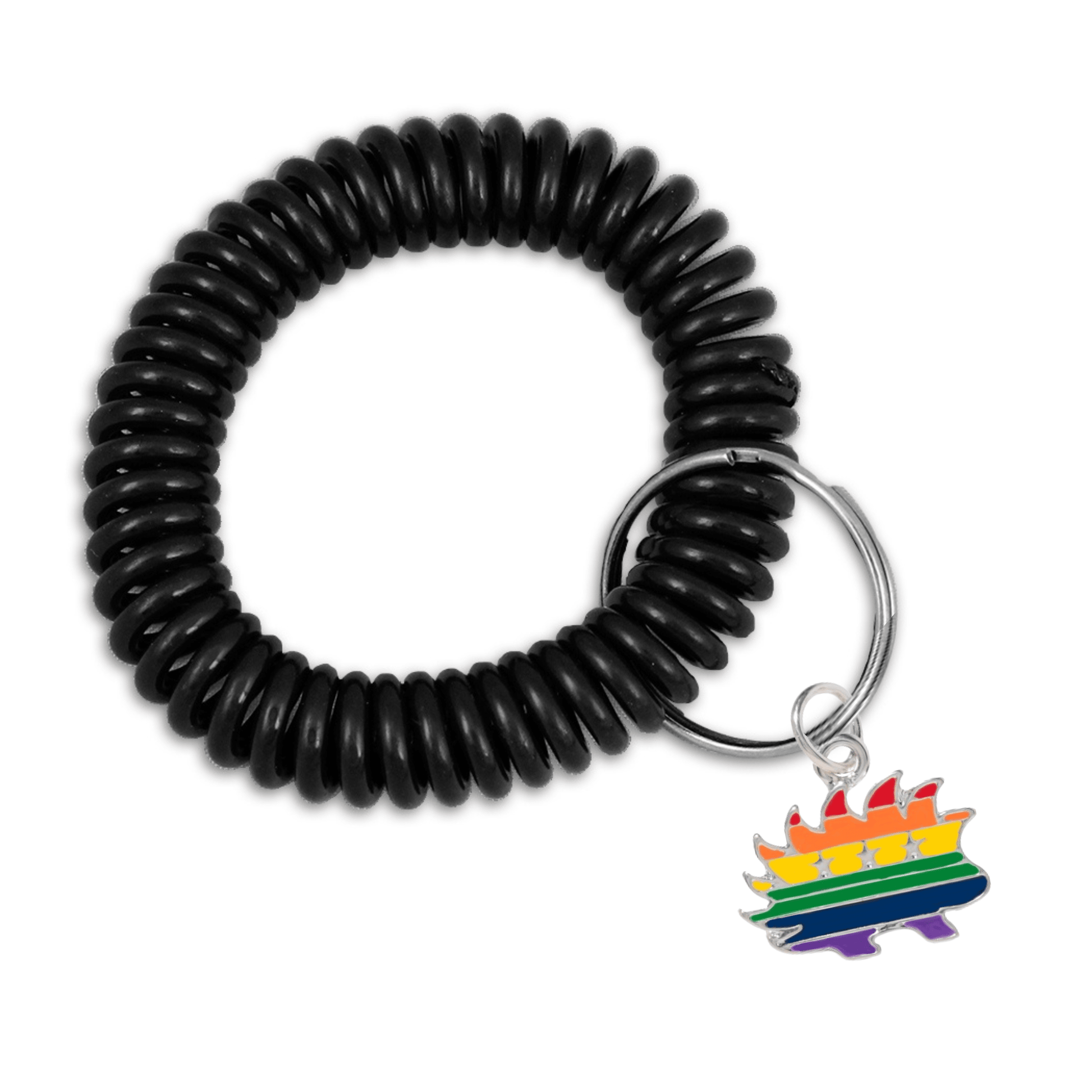 Gay Pride Elastic Keychain Bracelets for LGBTQ+, Rainbow, Bisexual, Transgender