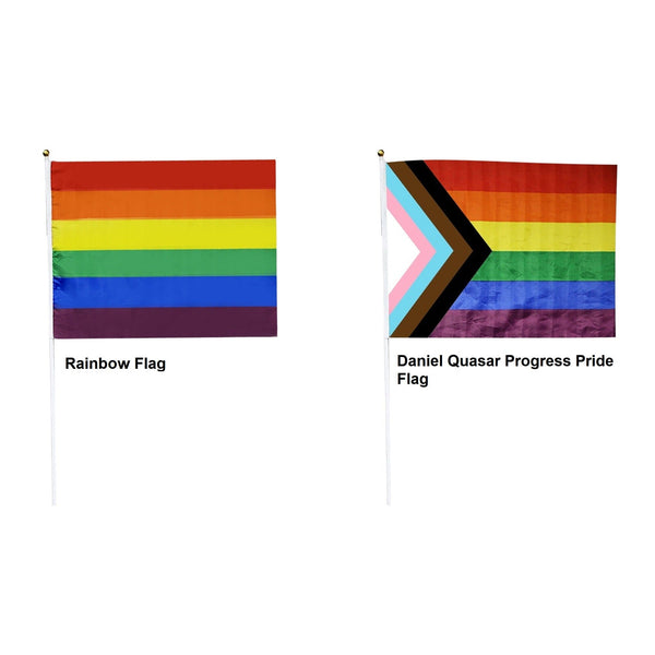 Gay Pride Flags on a Stick (Large Size)