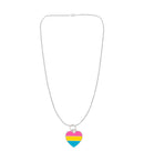 Heart Pansexual LGBTQ Pride Necklaces, LGBTQ Gay Pride Awareness