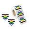 Heart Shaped Straight Ally Allies LGBTQ Gay Pride Stickers (250 per Roll)