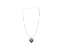 Heart Straight Ally LGBTQ Pride Necklaces, LGBTQ Gay Pride Awareness