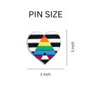 Heterosexual Straight Ally Flag Heart Pin, Ally Flag Pin for LGBTQ
