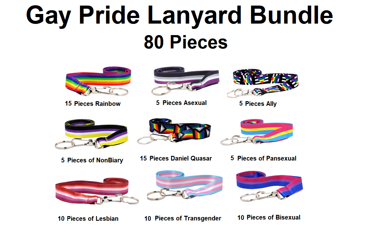 Gay Pride Lanyard Bundle 80 pieces