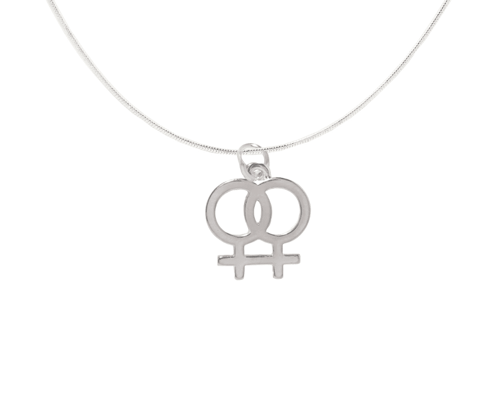 Lesbian Same Sex Female Symbol Charm Necklaces, LGBTQ Gay Pride Awareness