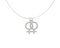 Lesbian Same Sex Female Symbol Charm Necklaces, LGBTQ Gay Pride Awareness